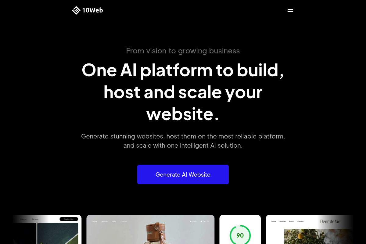 10Web AI Builder interface