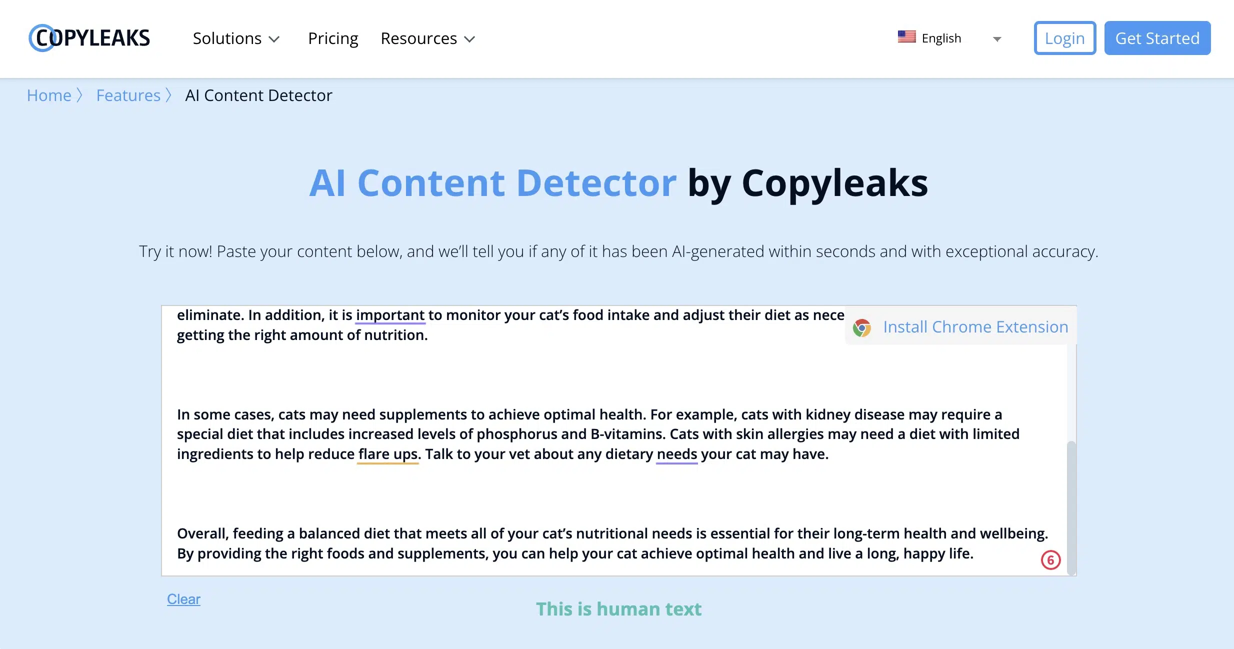 CopyLeaks AI Content Detector
