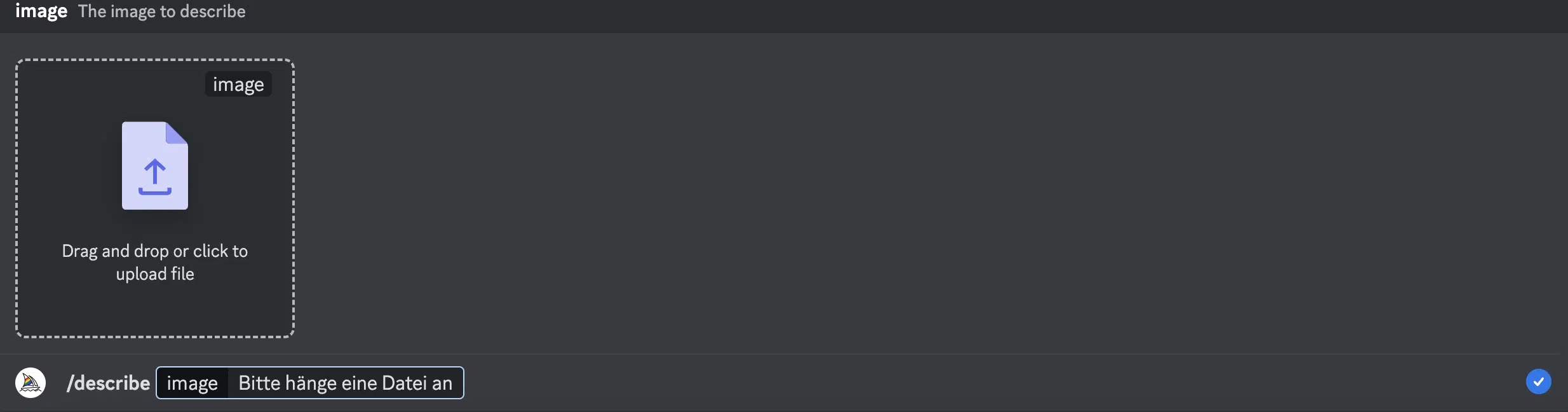 Midjourney /describe command in action