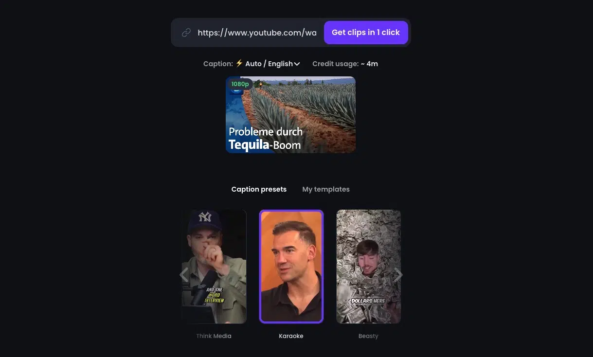 Opus Clip Settings