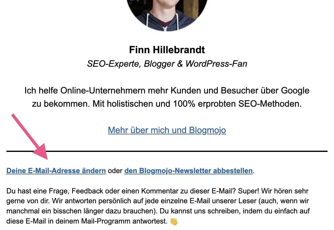 Change email address