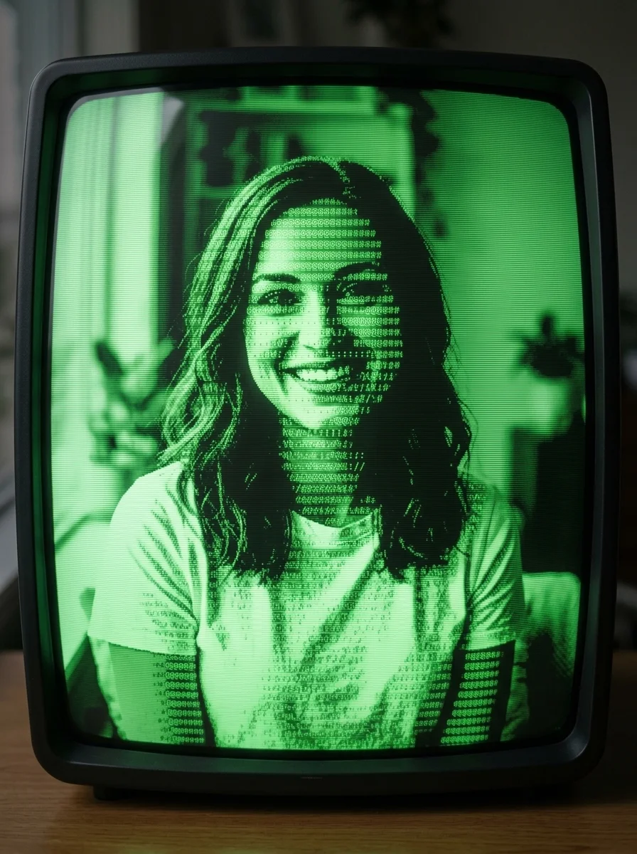 ASCII-Art auf Retro-Monitor